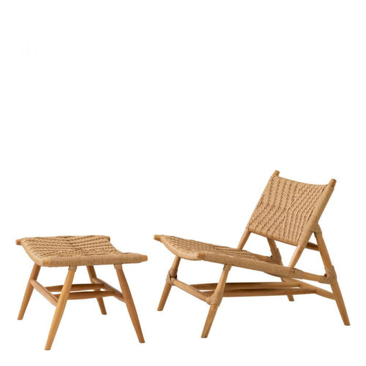 Eichholtz Outdoor Chair and Foot Stool Laroc, Eichholtz 117381 YV0J044UF5