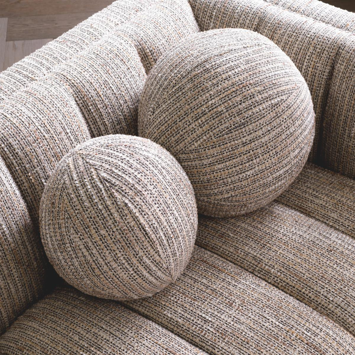 Eichholtz Palla Pillow, Ball-Shape, Small, Mademoiselle Beige Fabric, 11.81"W (115597 YV0J03YWZF)