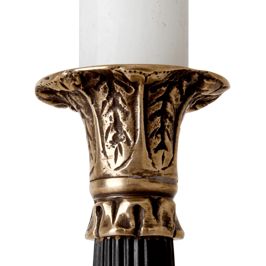 Eichholtz Perignon Candle Holder, Black, Vintage Brass, 5.12"W (108566 YV0J03YR4V)