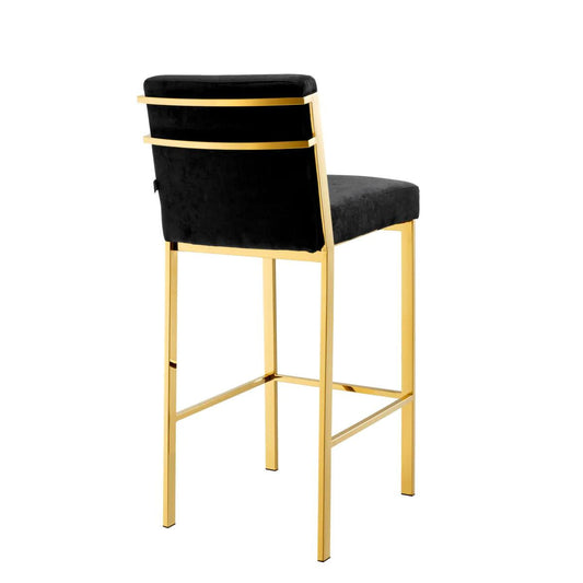 Eichholtz Scott Counter Stool Black, Gold