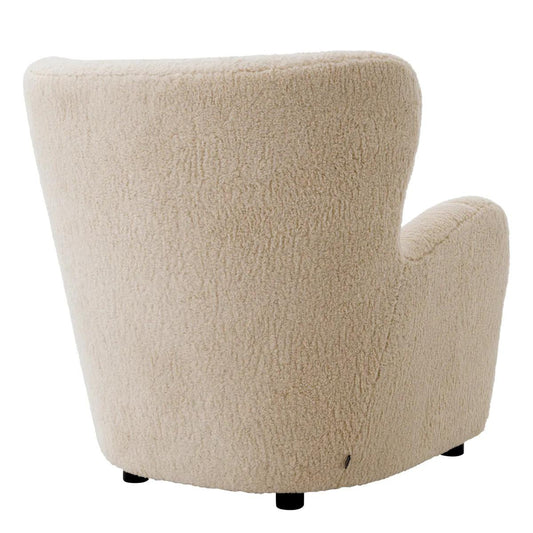 Eichholtz Svante Armchair, Brisbane Cream Fabric, Black Feet, 38.19"H (A114572 YV0J03YU1M)