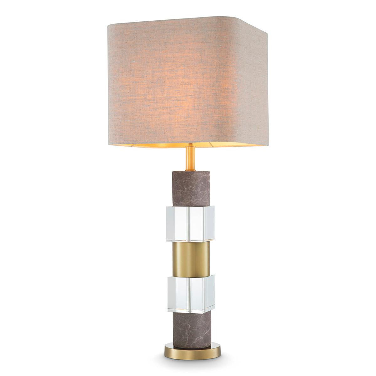Eichholtz Table Lamp Cullingham Antique Brass, White