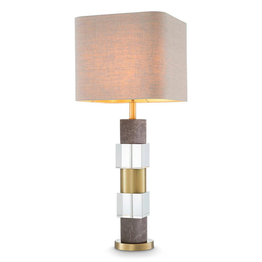 Eichholtz Table Lamp Cullingham Antique Brass, White