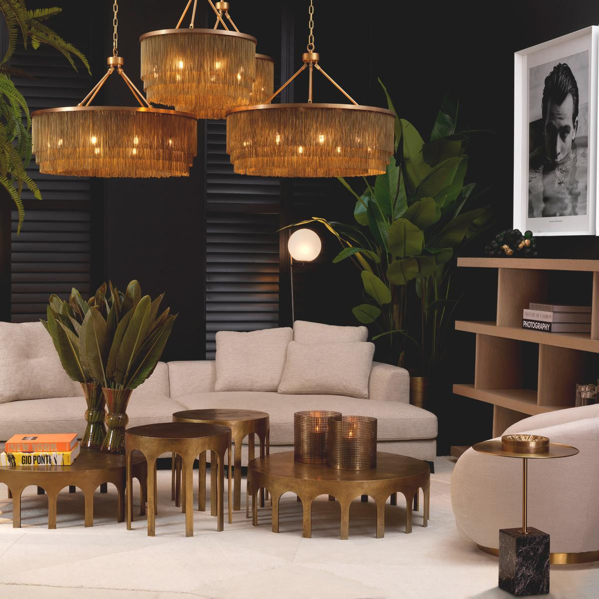 Eichholtz Tissot Chandelier, 8-Light, Small, Antique Brass, 23.62"W (115910UL YV0J03YV10)