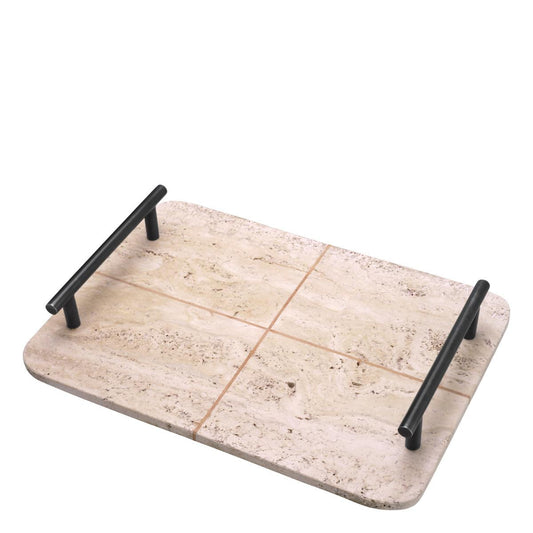 Eichholtz Ugo Tray, Travertine, Bronze, 18.9"W (116805 YV0J041WR1)