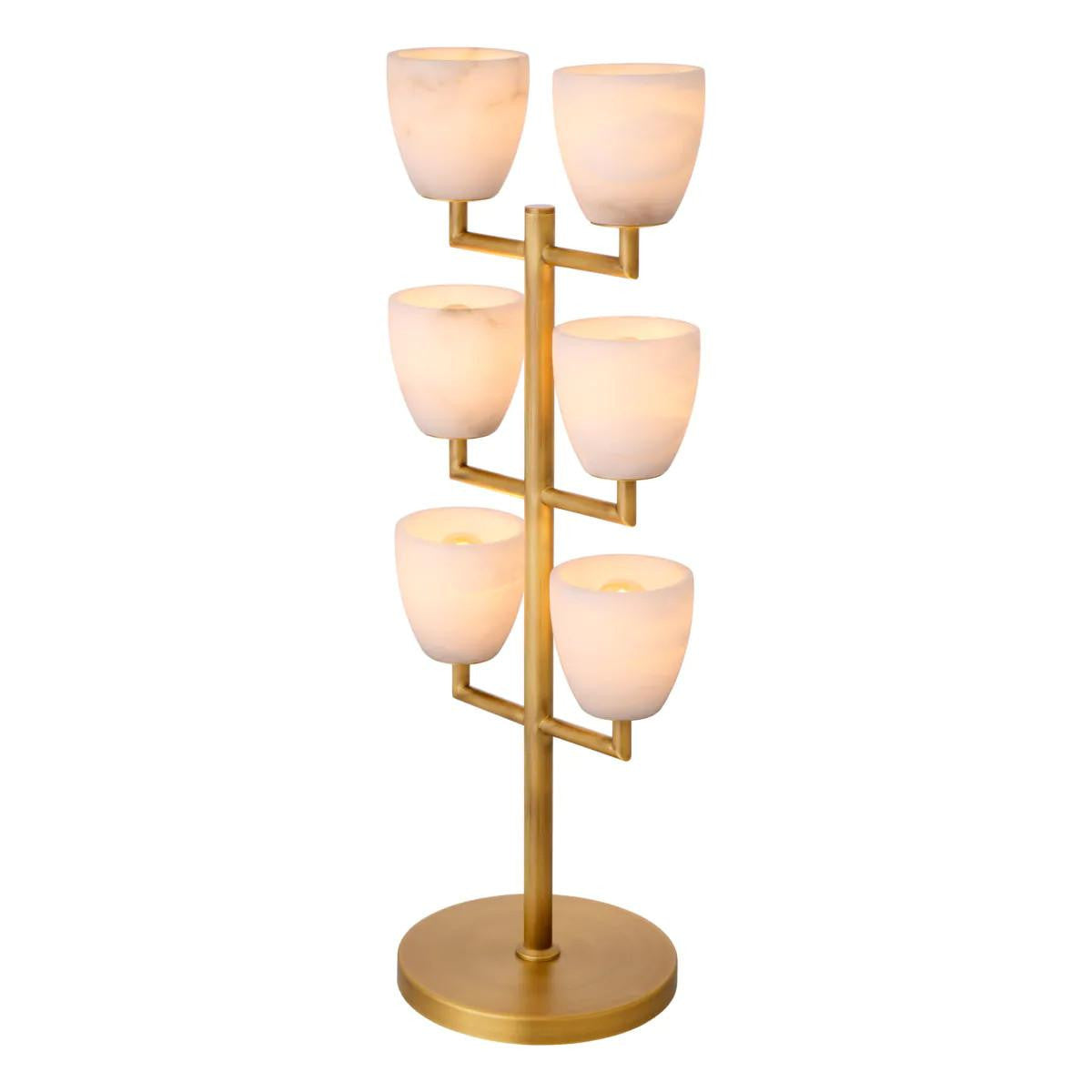Eichholtz Valerius Table Lamp, 6-Light, Antique Brass, Alabaster Shade, 31.89"H (116279UL ), Eichholtz 116279UL YV0J041WNR