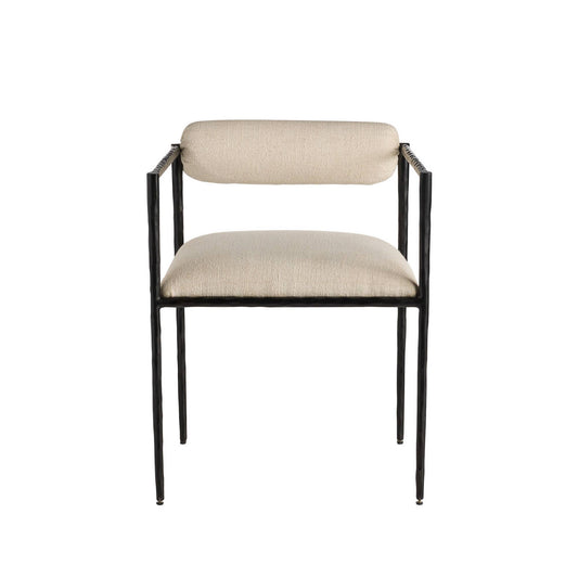 Arteriors Home Barbana Chair Oxford White Performance Fabric Oxford White