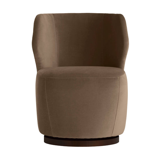 Arteriors Home Poppy Swivel Chair Cocoa Performance Velvet Cocoa