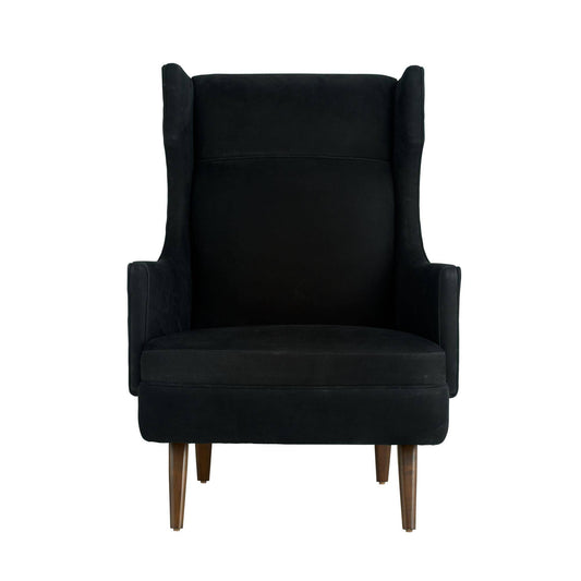 Arteriors Home Budelli Wing Chair Noir Nubuck