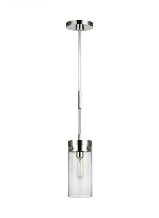 Visual Comfort Studio Garrett Medium Cylinder Pendant Polished Nickel