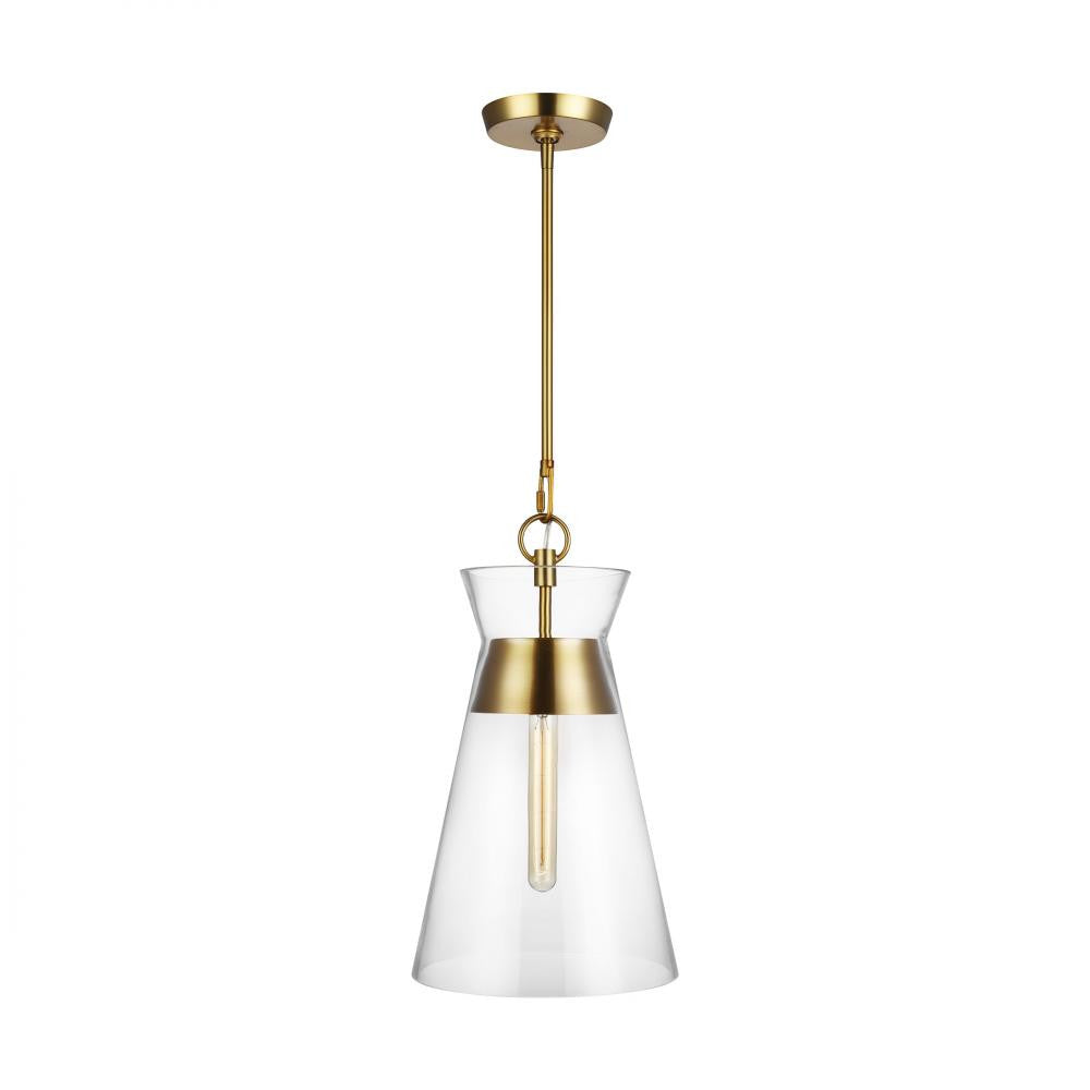 Visual Comfort Studio Atlantic Narrow Pendant Burnished Brass