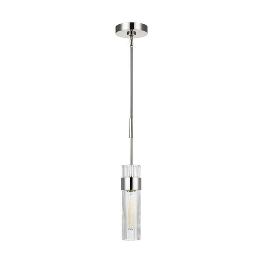 Visual Comfort Studio Geneva Medium Pendant Polished Nickel