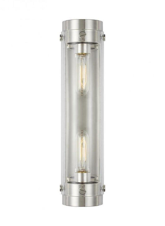Visual Comfort Studio Garrett 2 Light Medium Vanity Light Polished Nickel