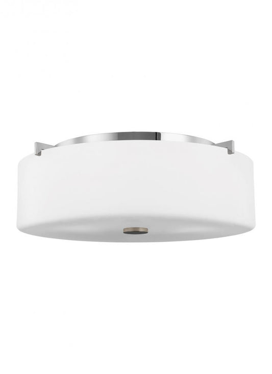 Generation Lighting Sunset Drive Large Three Light Flush Mount Chrome