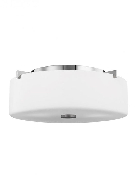 Generation Lighting Sunset Drive Small Two Light Flush Mount Chrome