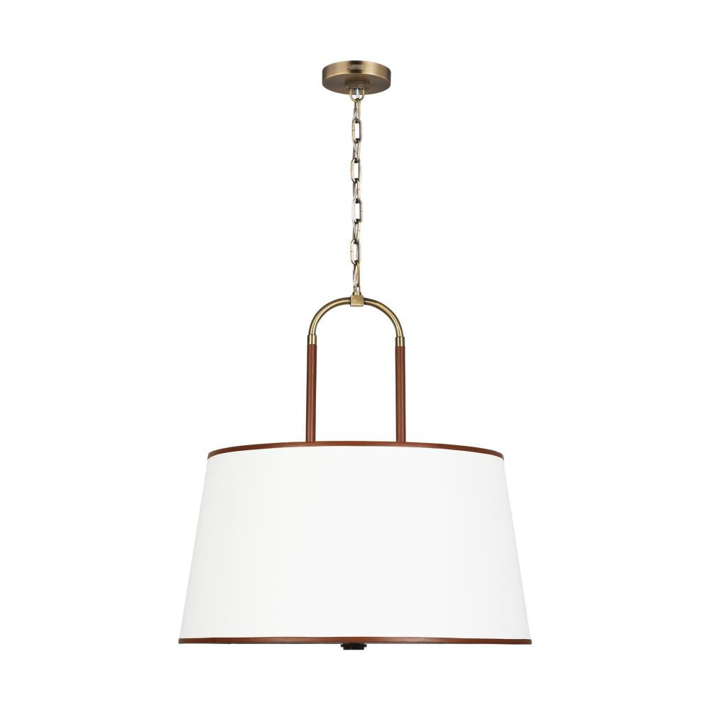 Visual Comfort Studio Katie 4 Light Large Pendant Time Worn Brass