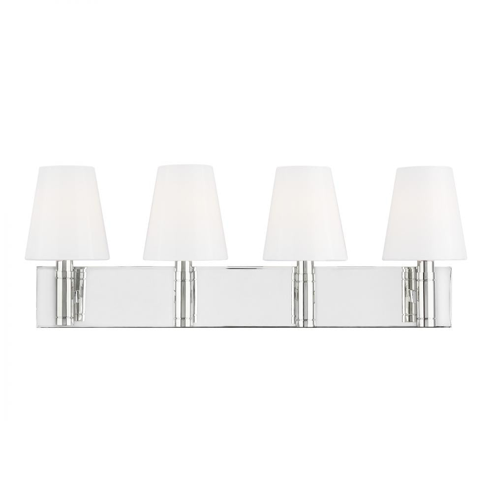 Visual Comfort Studio Beckham Classic 4 Light Vanity Light Polished Nickel