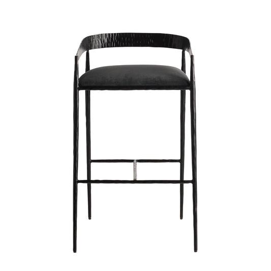 Arteriors Home Ansel Bar Stool Midnight Grey