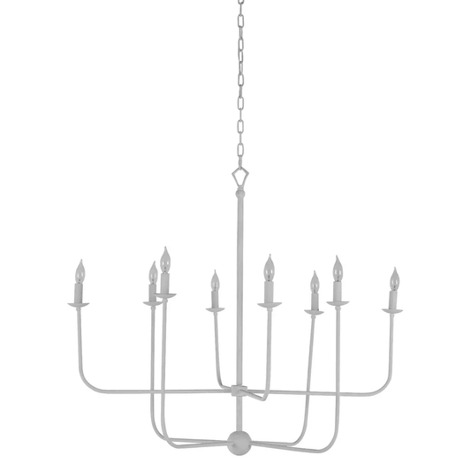 Gabby Lilly Chandelier, 8-Light, Plaster White, 42"W (SCH-168010 8021V8W)