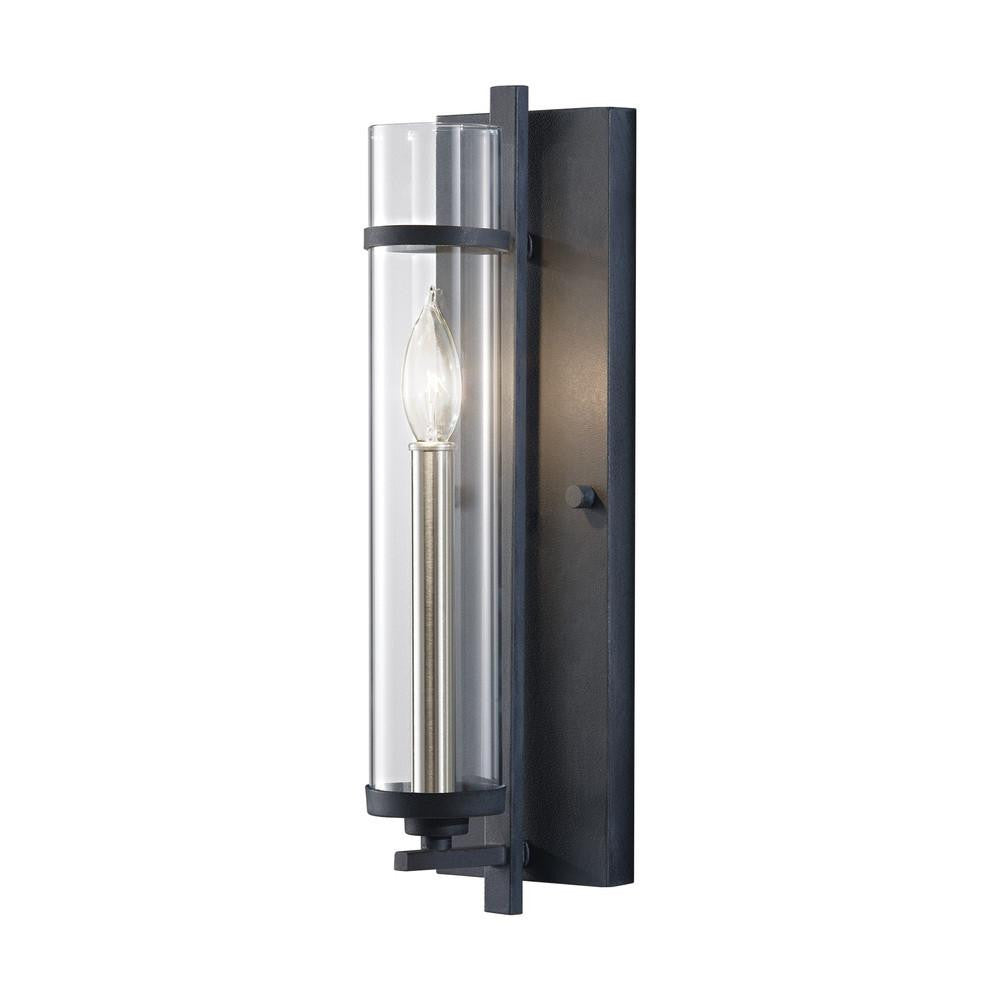 Generation Lighting Ethan Wall Sconce Antique Forged Iron / Brushed Steel