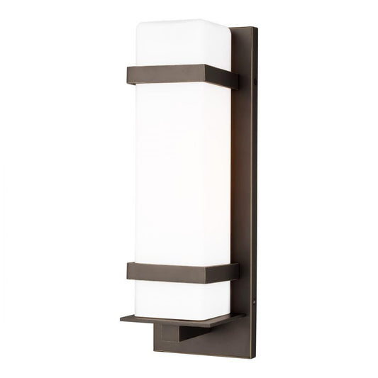 Generation Lighting Alban Medium One Light Outdoor Wall Lantern Antique Bronze