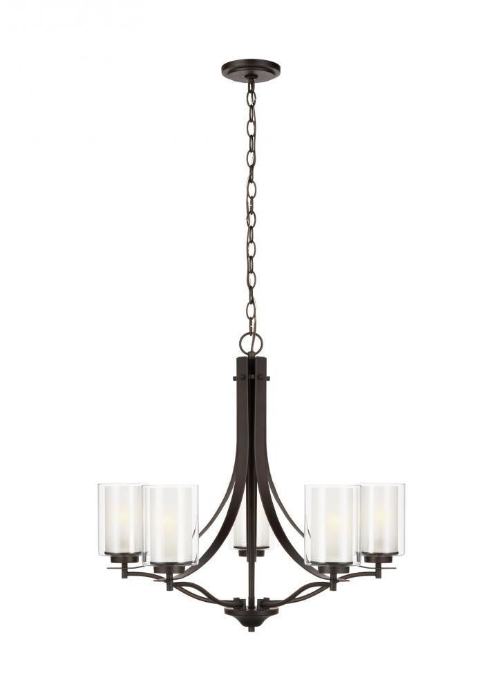 Generation Lighting Elmwood Park Five Light Chandelier Bronze