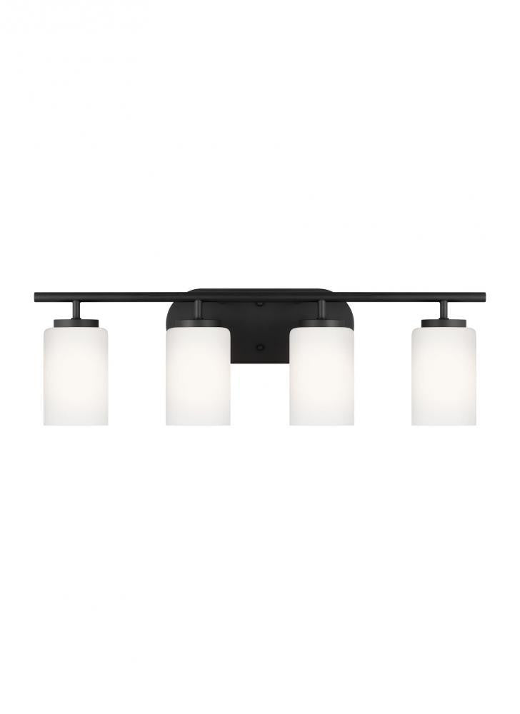 Generation Lighting Oslo Four Light Wall / Bath Midnight Black