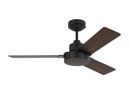 Generation Lighting Jovie 44" Indoor/Outdoor Midnight Black Ceiling Fan with Wall Control and Manual Reversible Motor