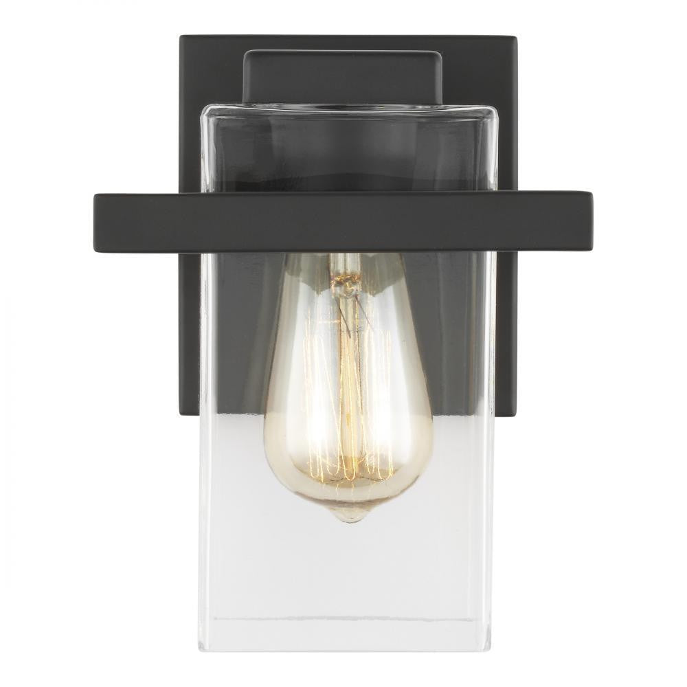 Generation Lighting Mitte One Light Wall / Bath Sconce Midnight Black