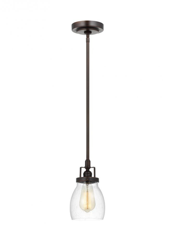 Generation Lighting Belton One Light Mini-Pendant Midnight Black