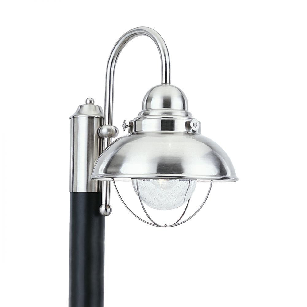Generation Lighting Sebring One Light Outdoor Post Lantern Brushed Stainless
