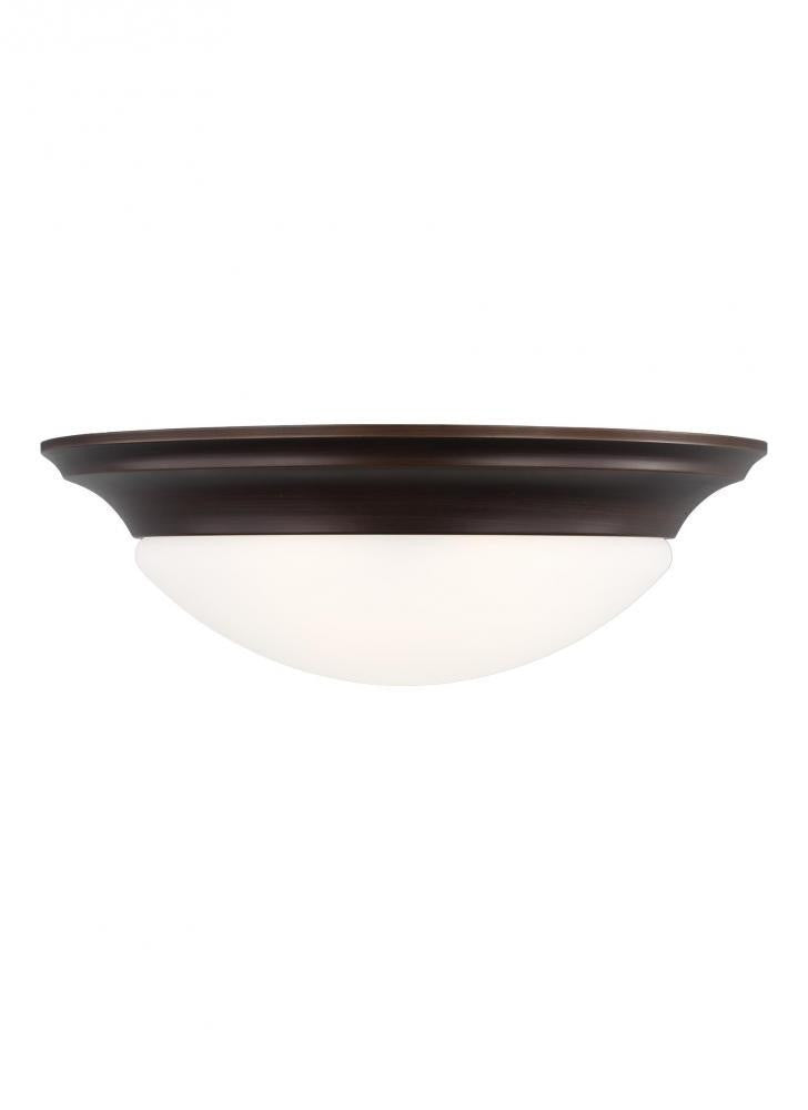 Generation Lighting Nash Three Light Ceiling Flush Mount Midnight Black