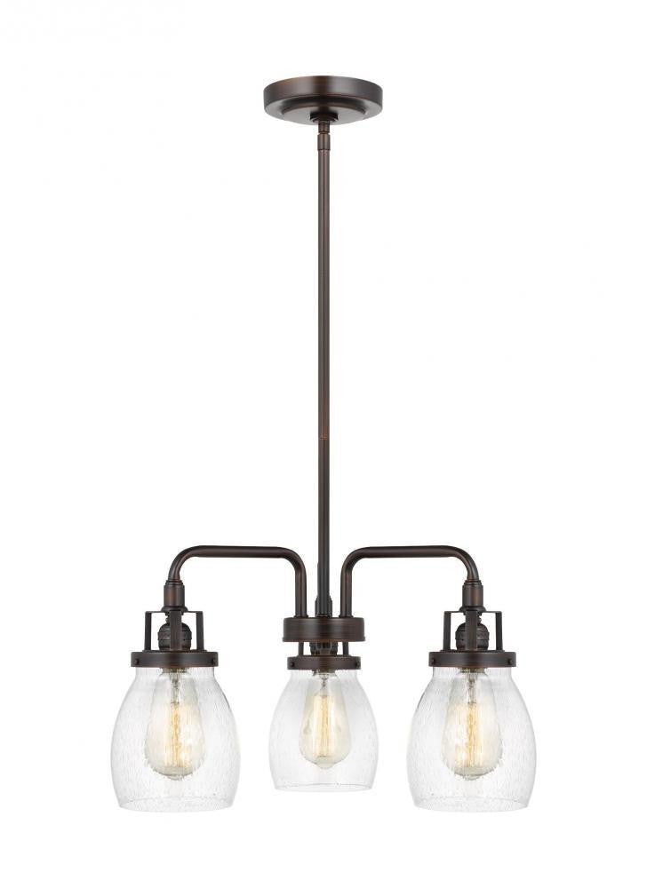 Generation Lighting Belton Three Light Chandelier Midnight Black