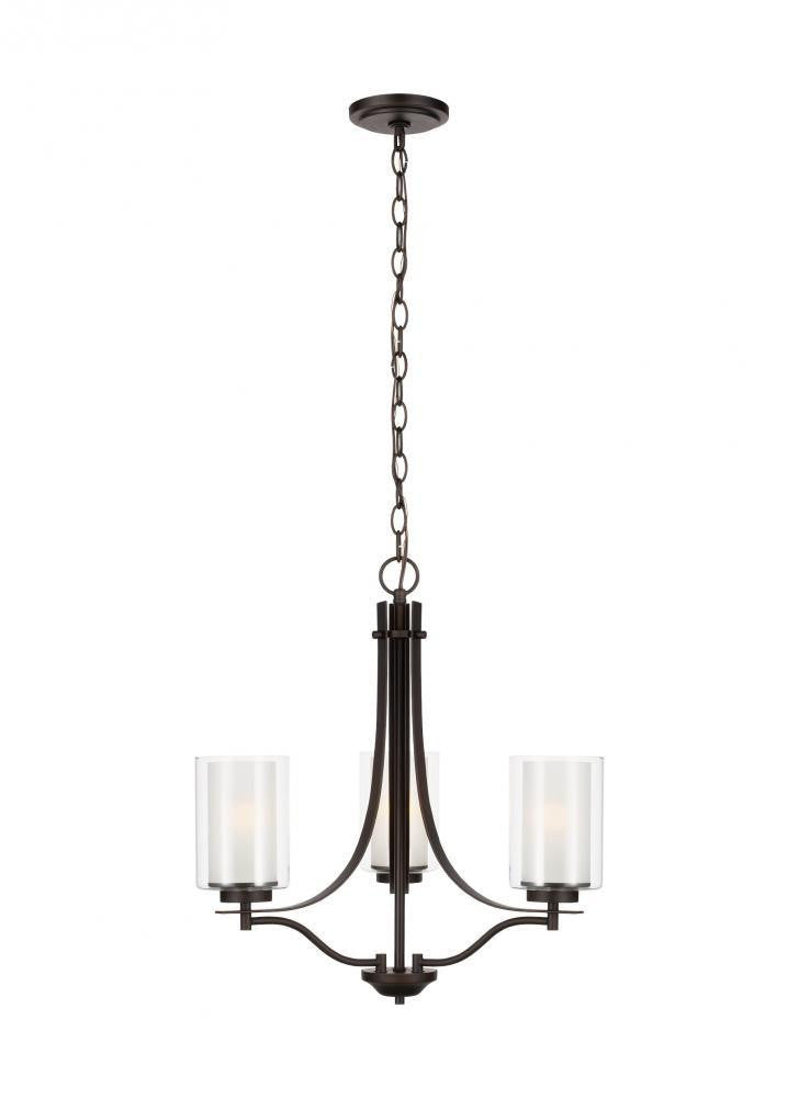 Generation Lighting Elmwood Park Three Light Chandelier Bronze