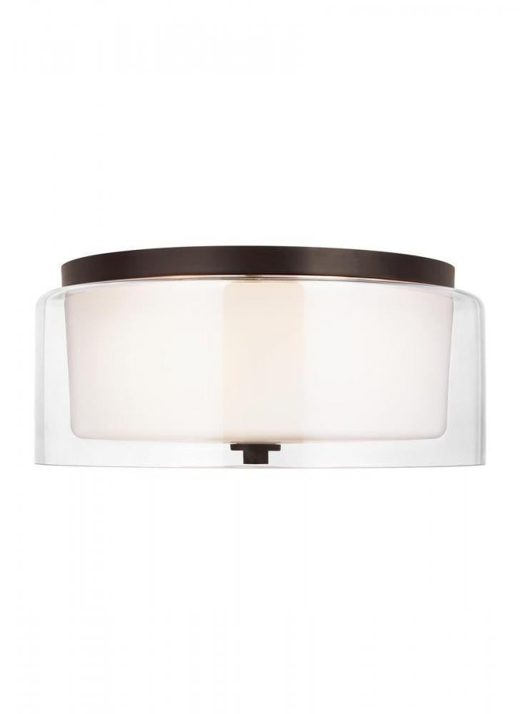 Generation Lighting Elmwood Park Two Light Flush Mount Bronze
