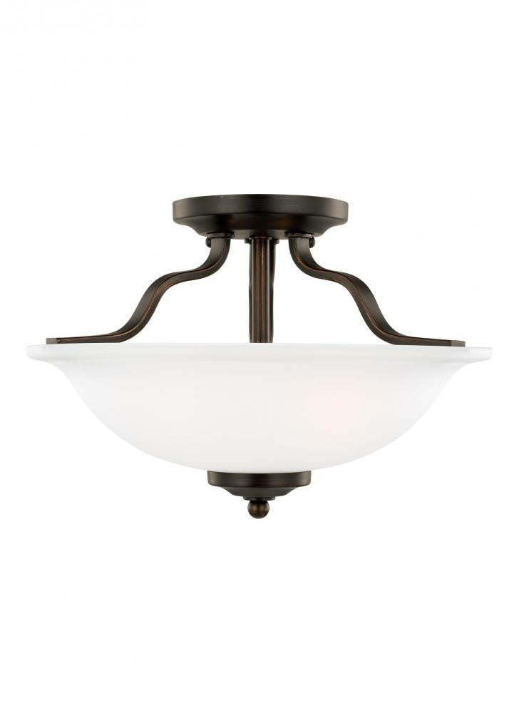 Generation Lighting Emmons Two Light Semi-Flush Bronze