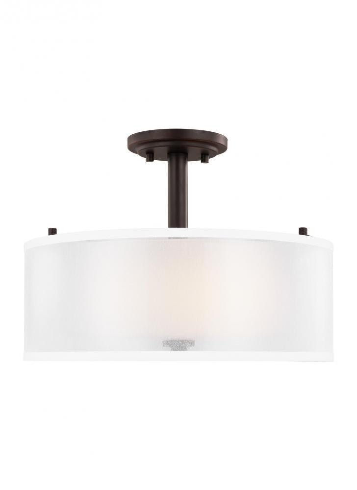 Generation Lighting Elmwood Park Two Light Semi-Flush Mount Bronze