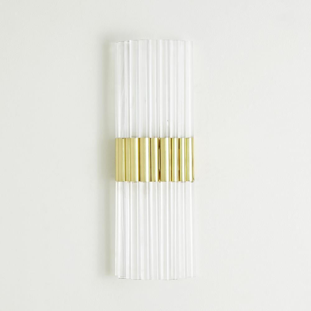 Global Views Acrylic Brass Wall Sconce HW