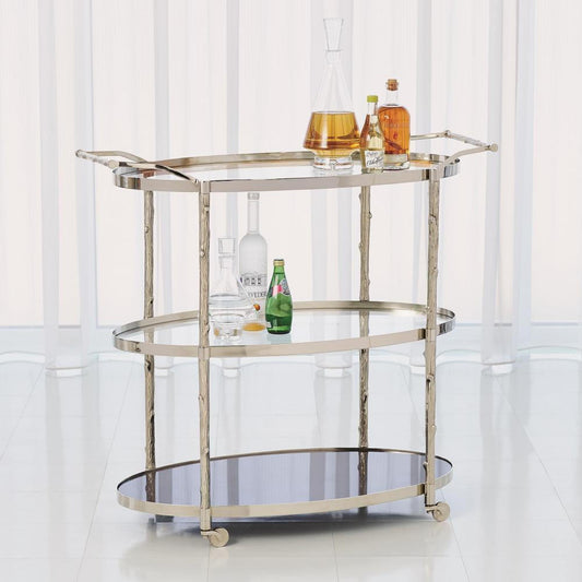 Global Views Arbor Nickel Bar Cart