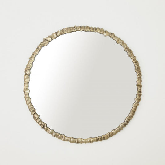 Global Views Artiste Round Brass Mirror