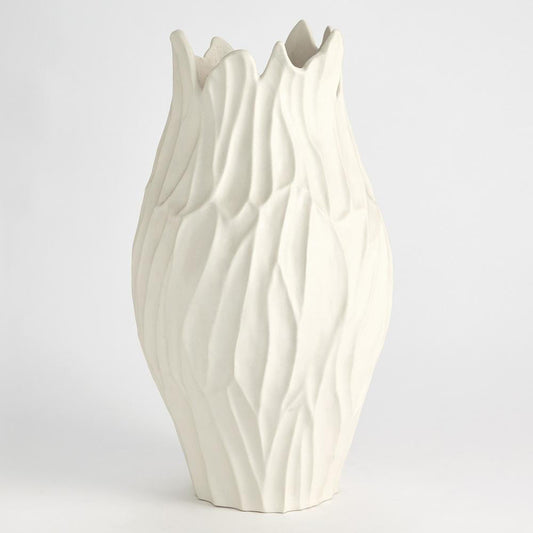 Global Views Bloom Matte White Vase