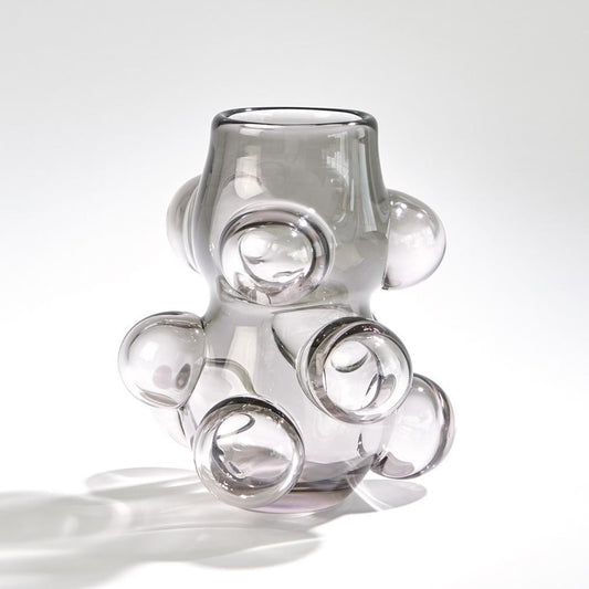 Global Views Bubbled Small Smalloke Grey Vase
