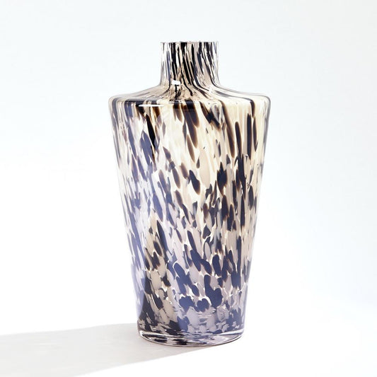 Global Views Confetti Shoulder Large Black/Beige Vase