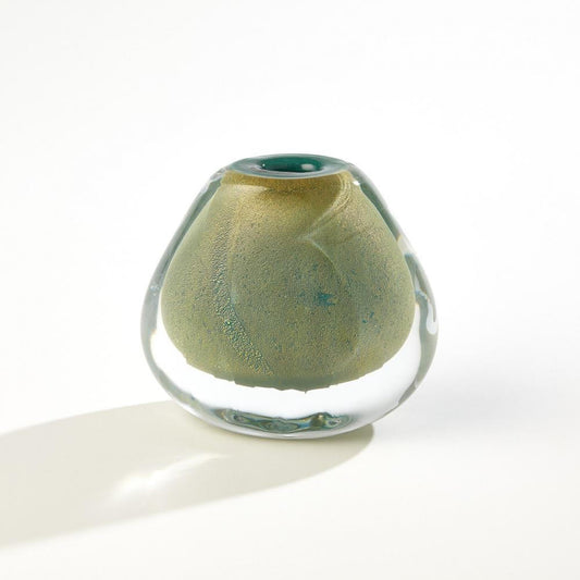 Conical Vase - Green Gold