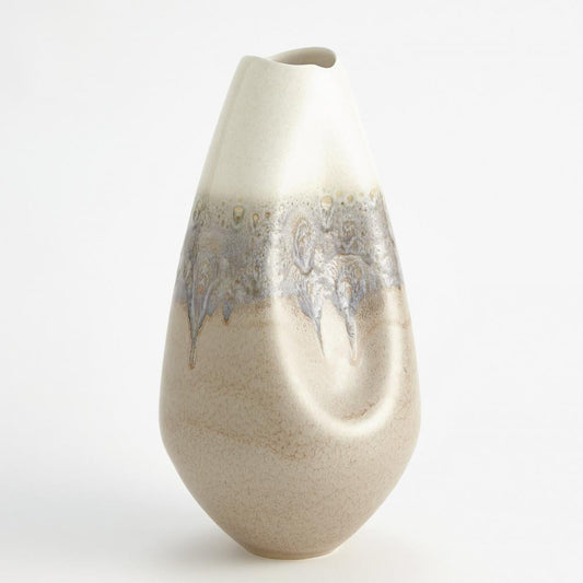 Global Views Cream Rises Dented Large Vase