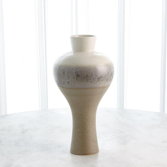Global Views Cream Rises Swell Small Vase
