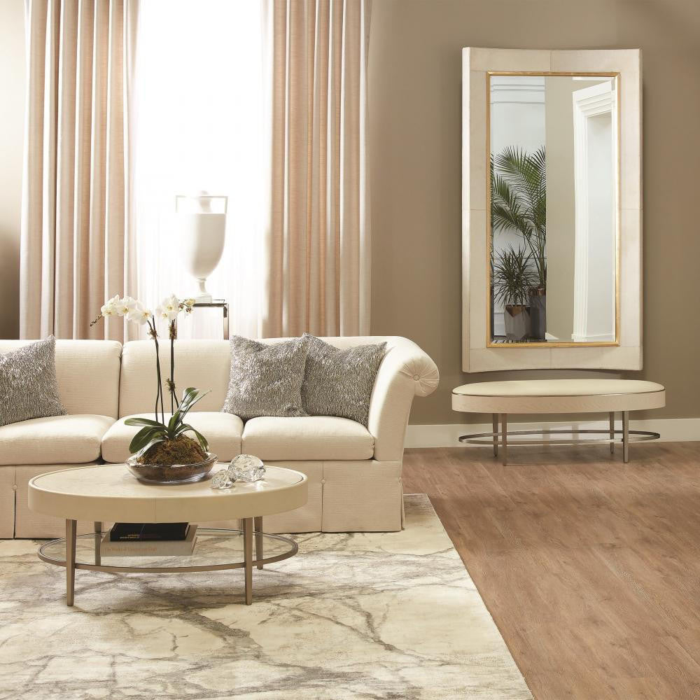 Global Views Curved Floor Mirror - White Hair - on - Hide, Global Views Company 9.92727 YV0M040H27