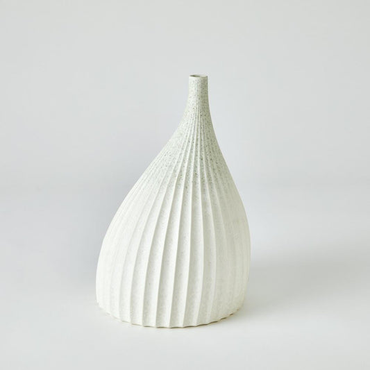 Global Views Dewdrop Large White Vase