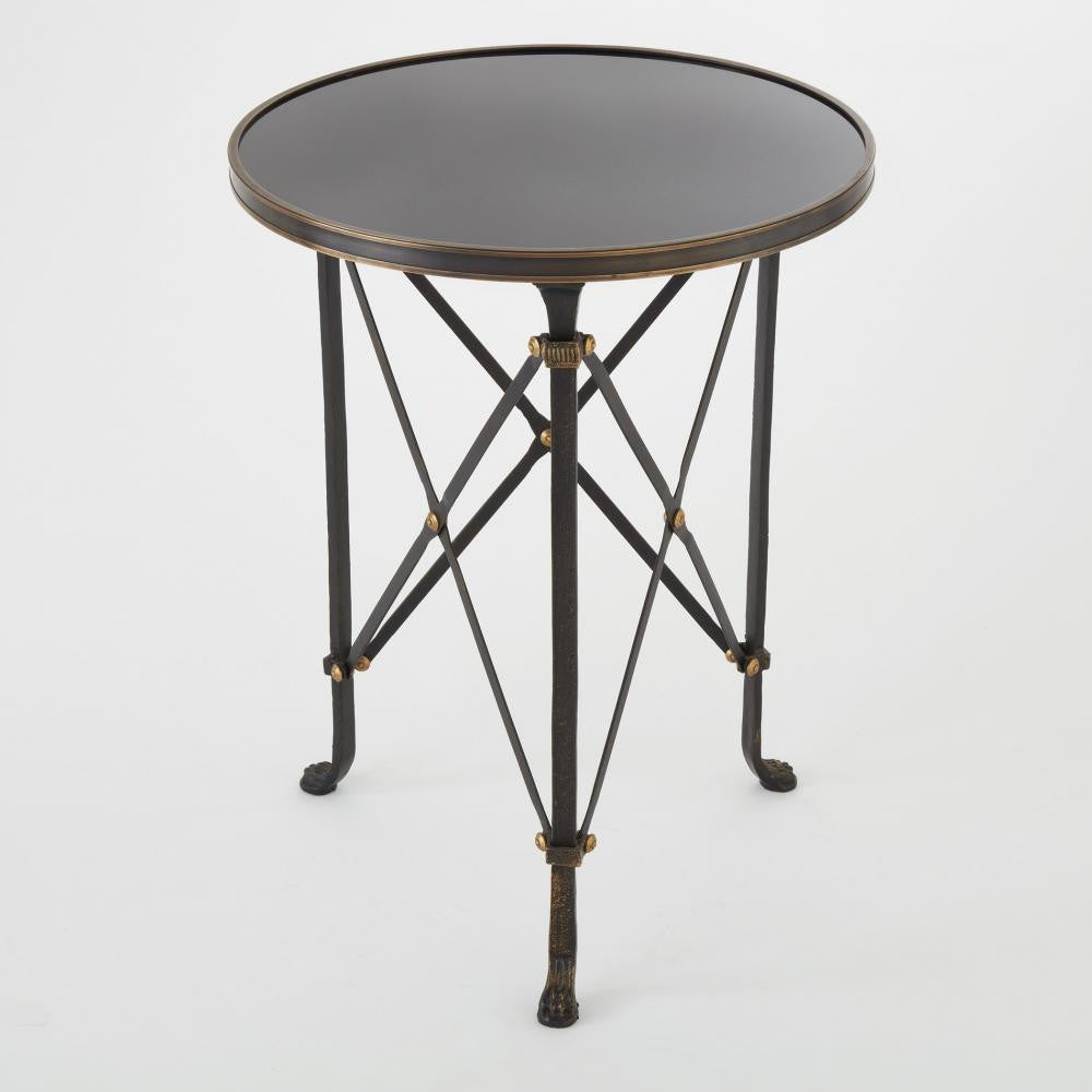 Global Views Directoire Iron/Black Granite Table