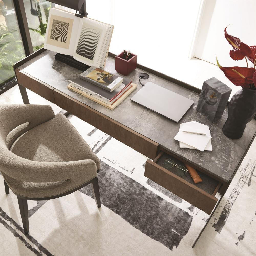 Global Views Element Gunmetal Wood Desk